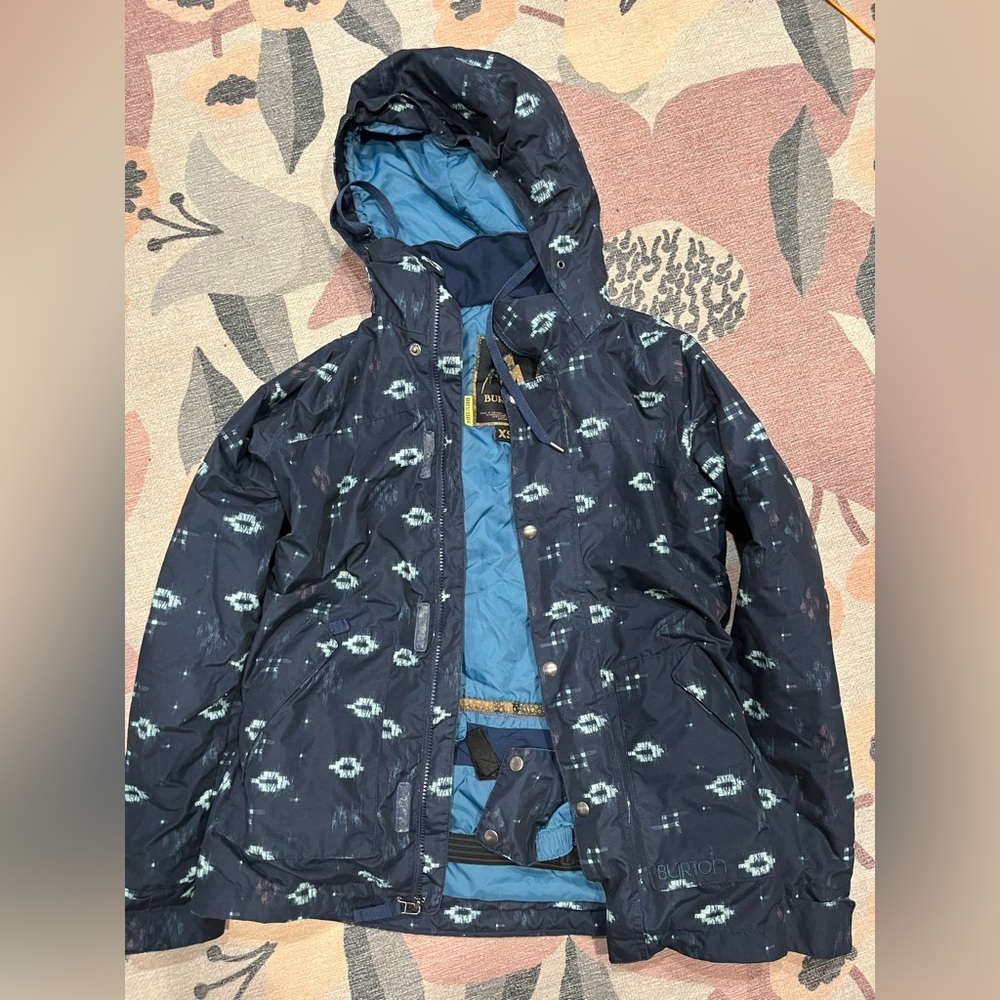 Burton Dry Ride Jacket - Mountain Mtn Dew Women’s Size X Small Blue & Turquoise